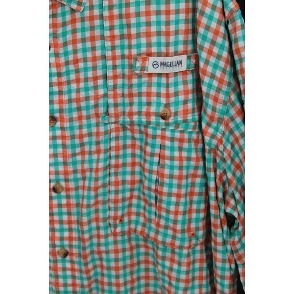 Magellan Fishing Shirt Mens 3XL / XXXL Relaxed Vented Button-Up Short Sleeve - Picture 3 of 9